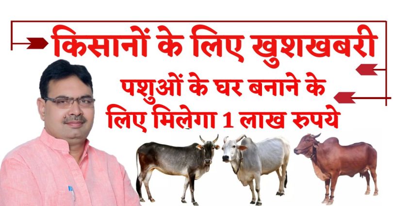 किसानों के लिए खुशखबरी, पशुओं के घर बनाने के लिए मिलेगा 1 लाख रुपये