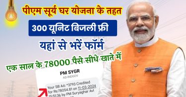 PM Surya Ghar Yojana 2024 : पीएम सूर्य घर योजना के तहत 300 यूनिट बिजली प्रतिमाह फ्री, यहां से भरें फॉर्म
